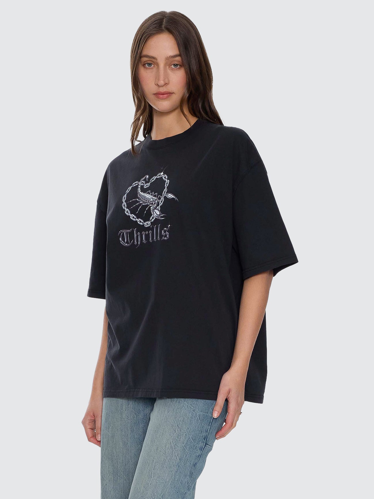 Looks That Kill Oversized Tee - Washed Black - Image 4