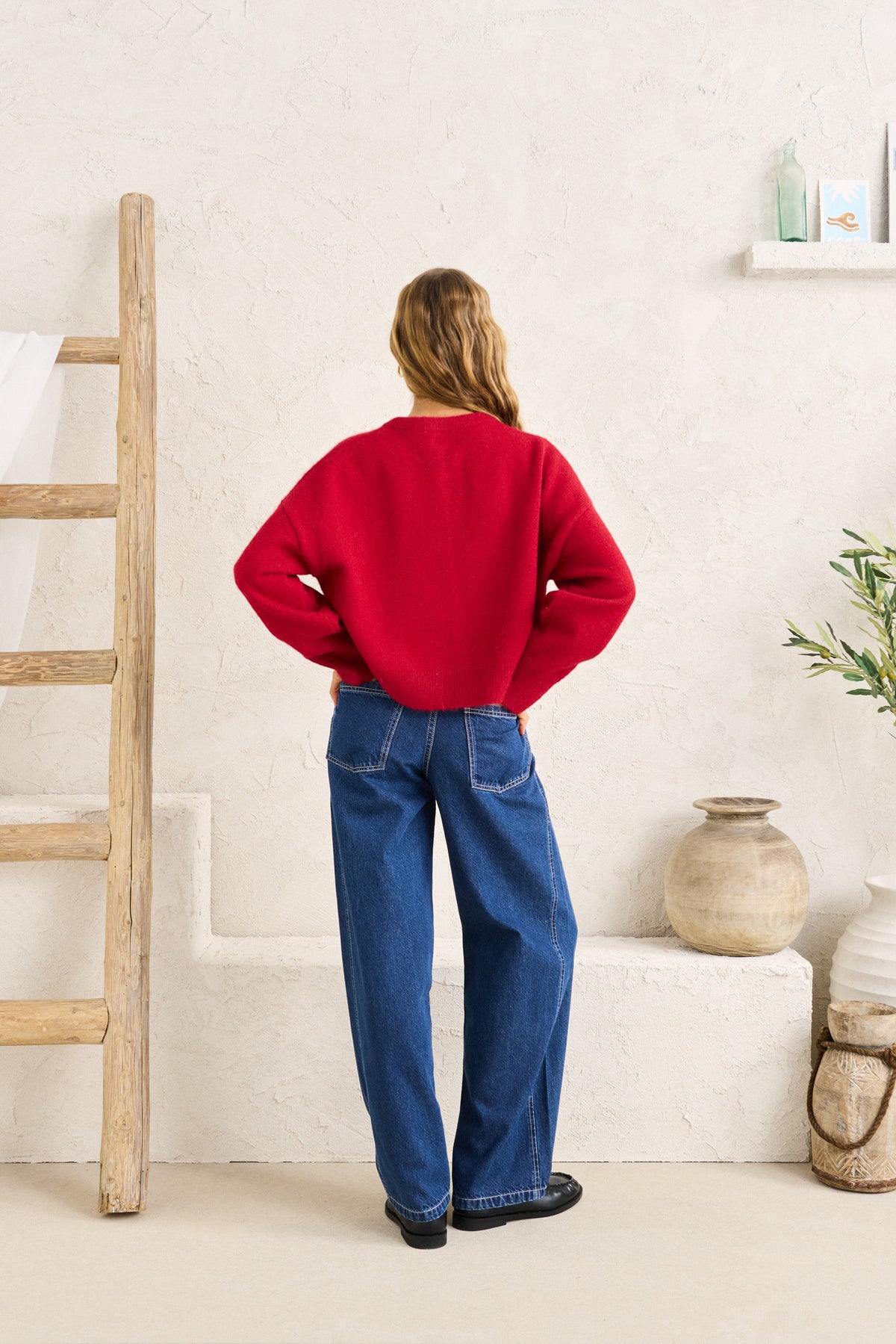 ESTELLE FLUFFY CARDIGAN Chilli - Image 4
