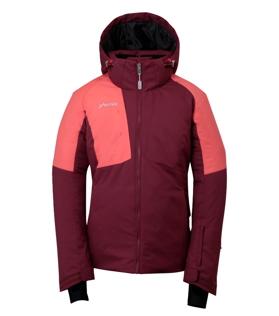 Asymmetry Bicolor Ladies Ski Jacket 