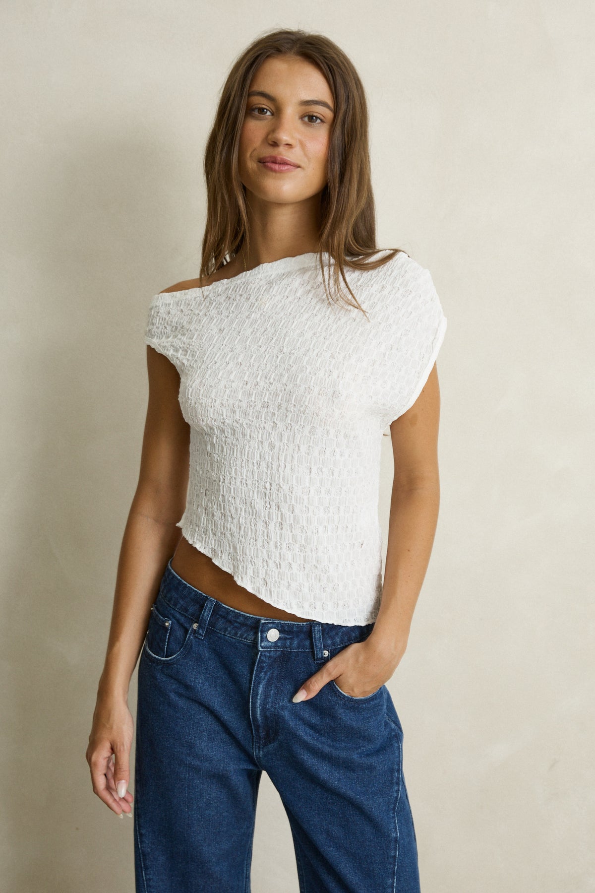 MAYA LACE ASYMMETRIC TOP - Image 5
