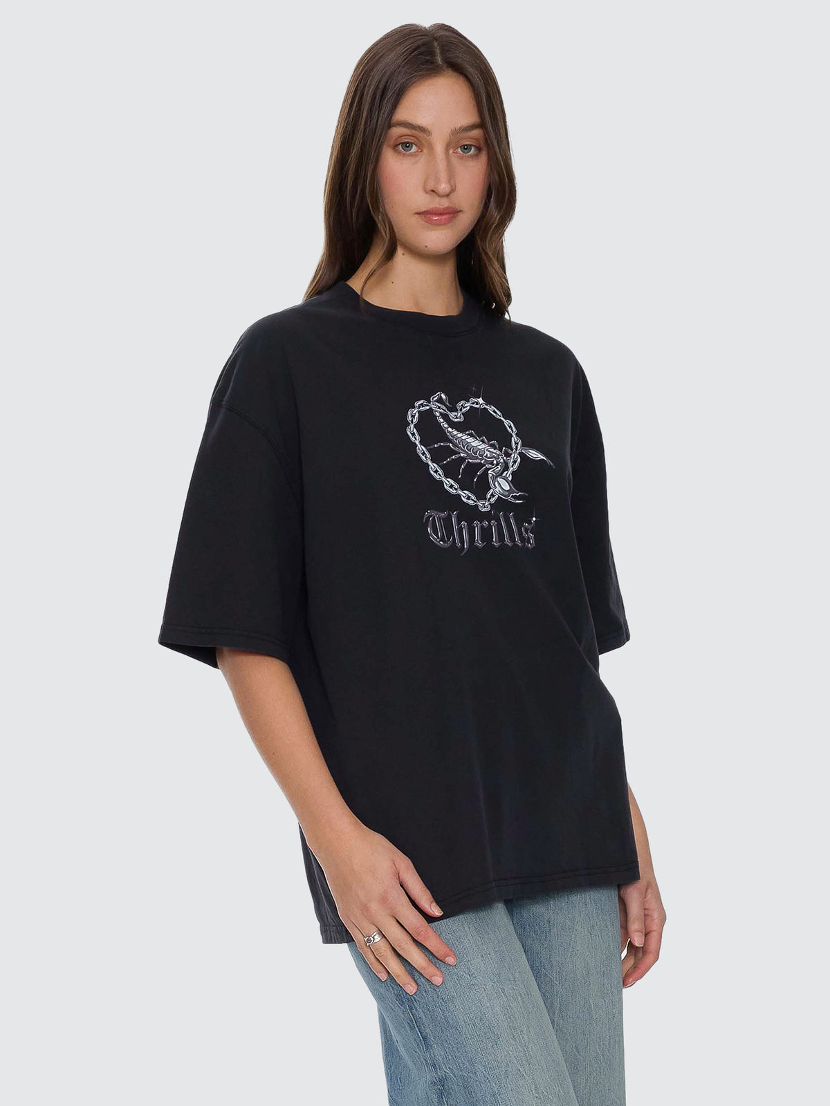 Looks That Kill Oversized Tee - Washed Black - Image 5