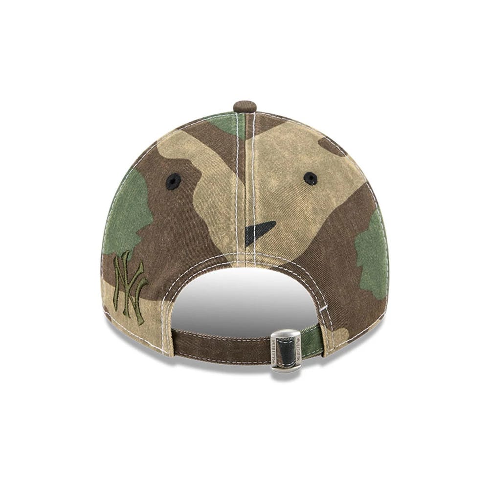 New York Yankees Mlb Washed Camo Open Green 9Twenty Adjustable Cap Green - Image 4