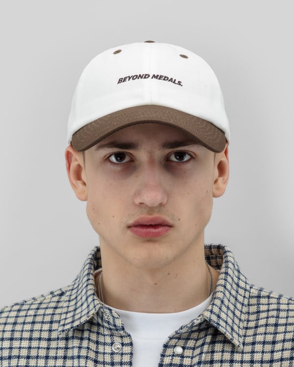 Unstructured Cap Off White / Brown - Image 2