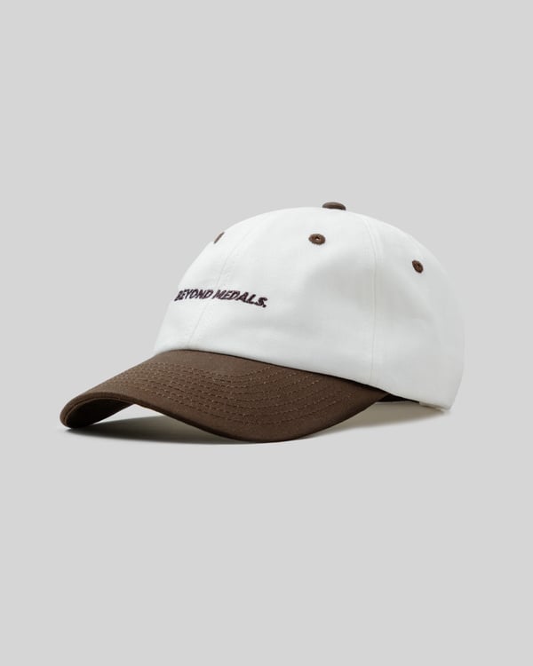 Unstructured Cap Off White / Brown - Image 1