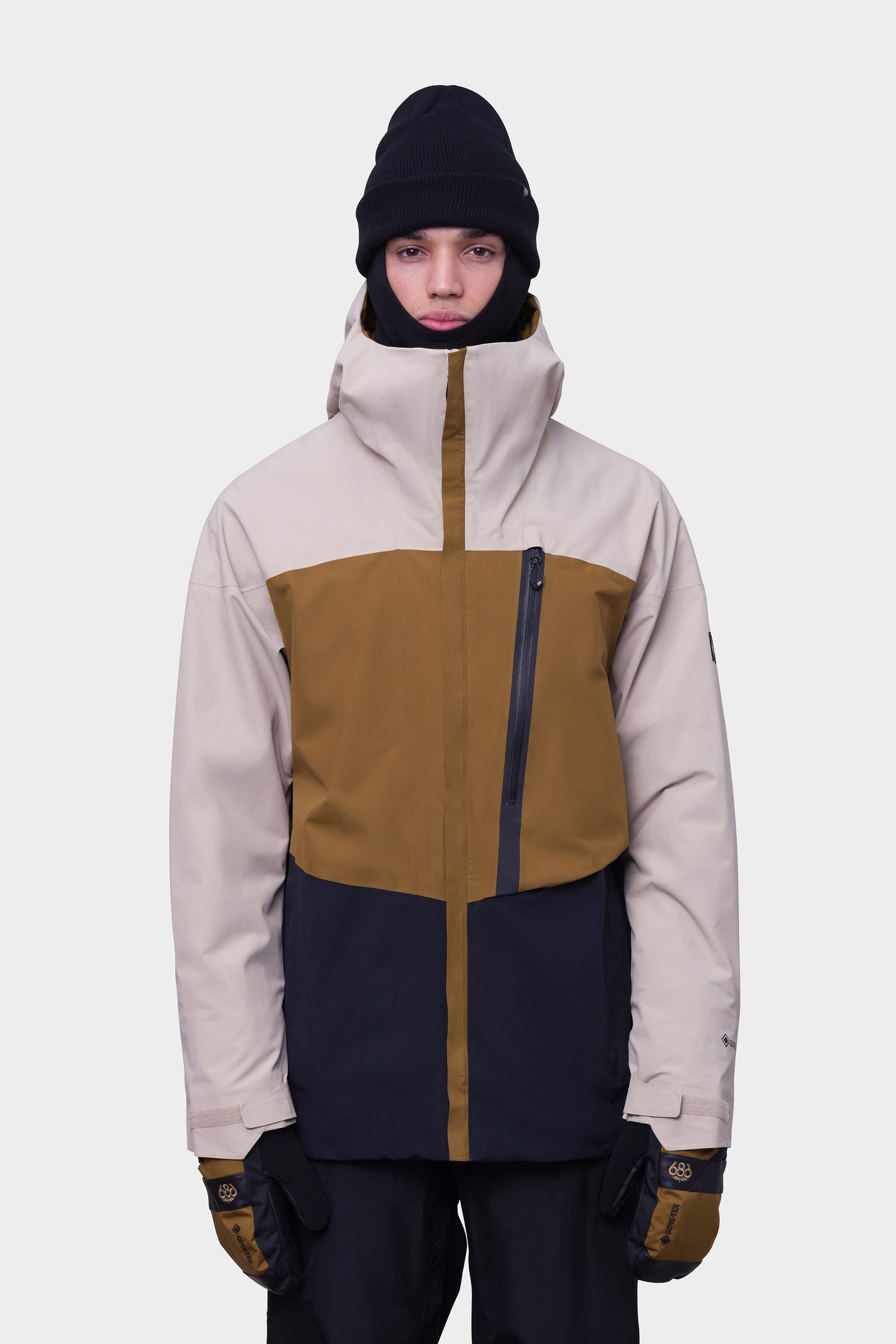 686 Mens Gore-Tex GT Shell Jacket Putty Colourblock 