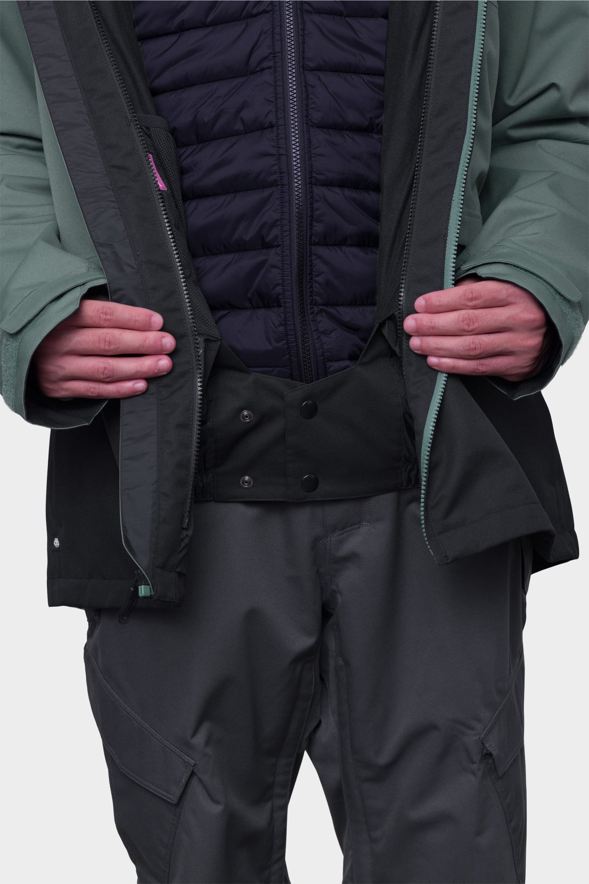 686 Mens Smarty 3-in-1 Form Jacket Cyprus Green Colourblock