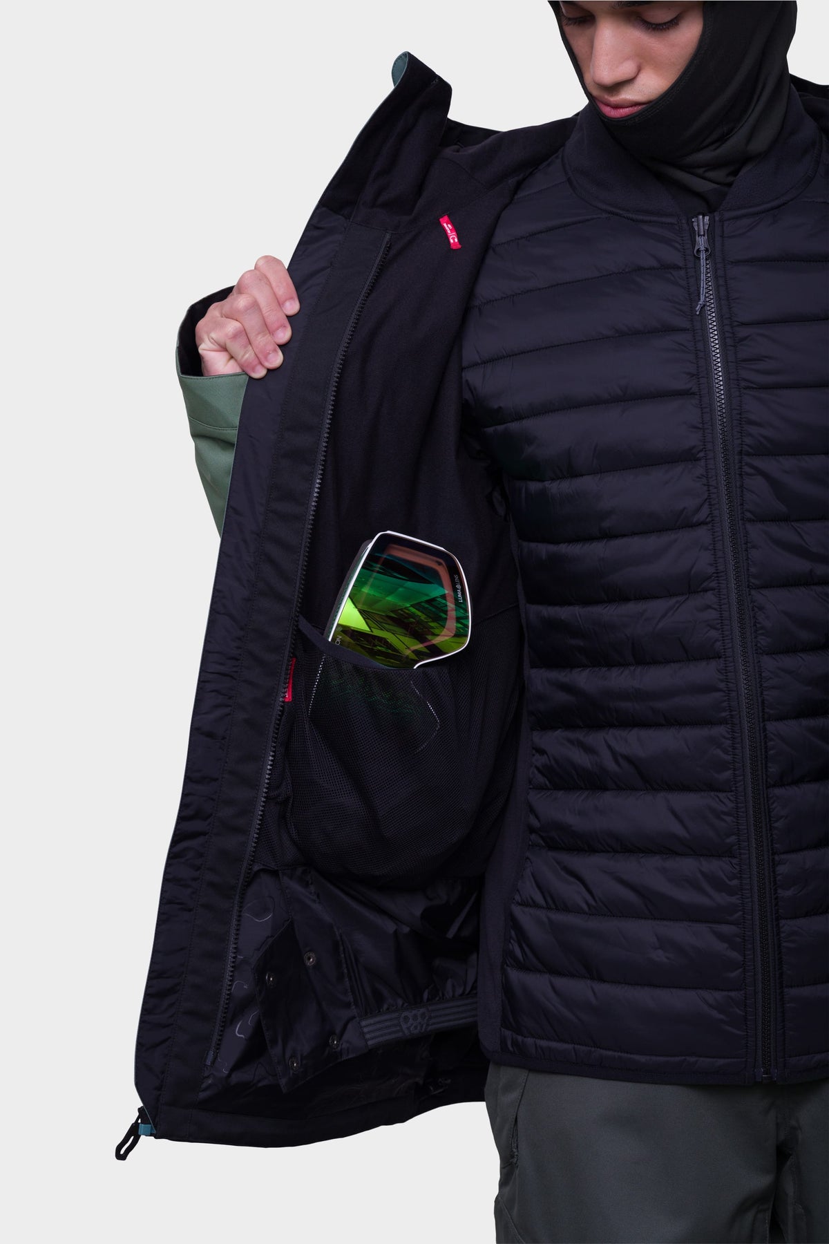 686 Mens Smarty 3-in-1 Form Jacket Cyprus Green Colourblock