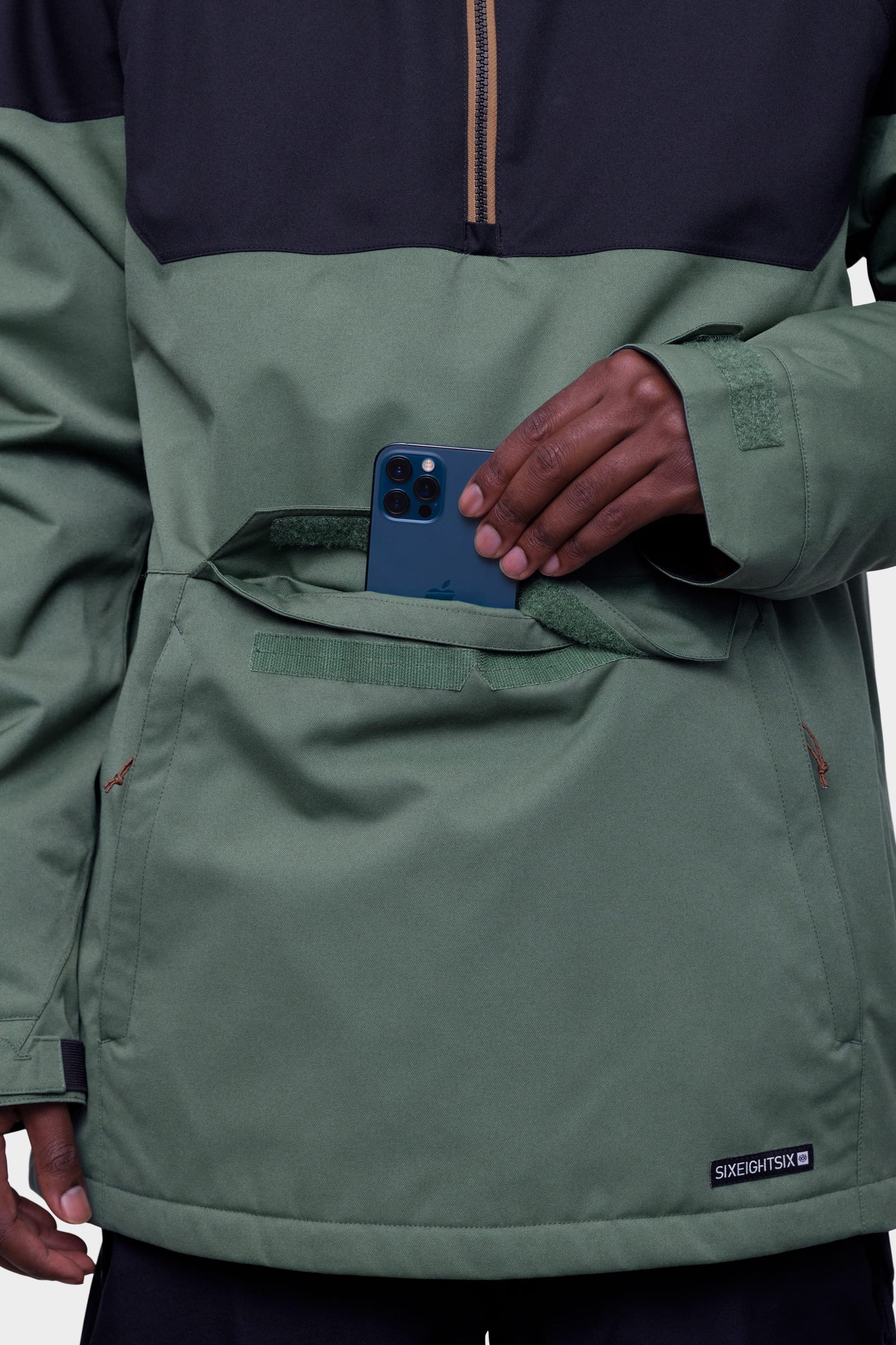 686 Renewal Anorak Insulated Jacket Cyprus Green Colourblock