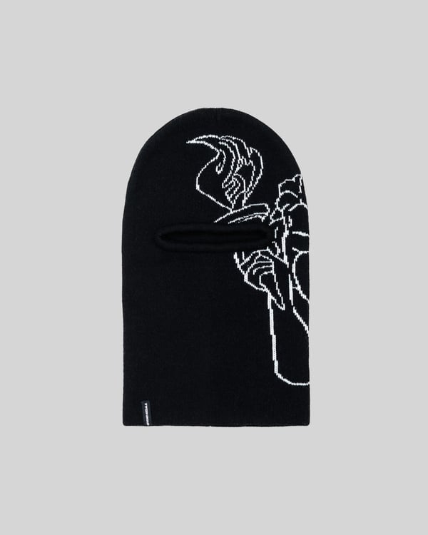 Jacquard Knit Balaclava Angel Black - Image 9
