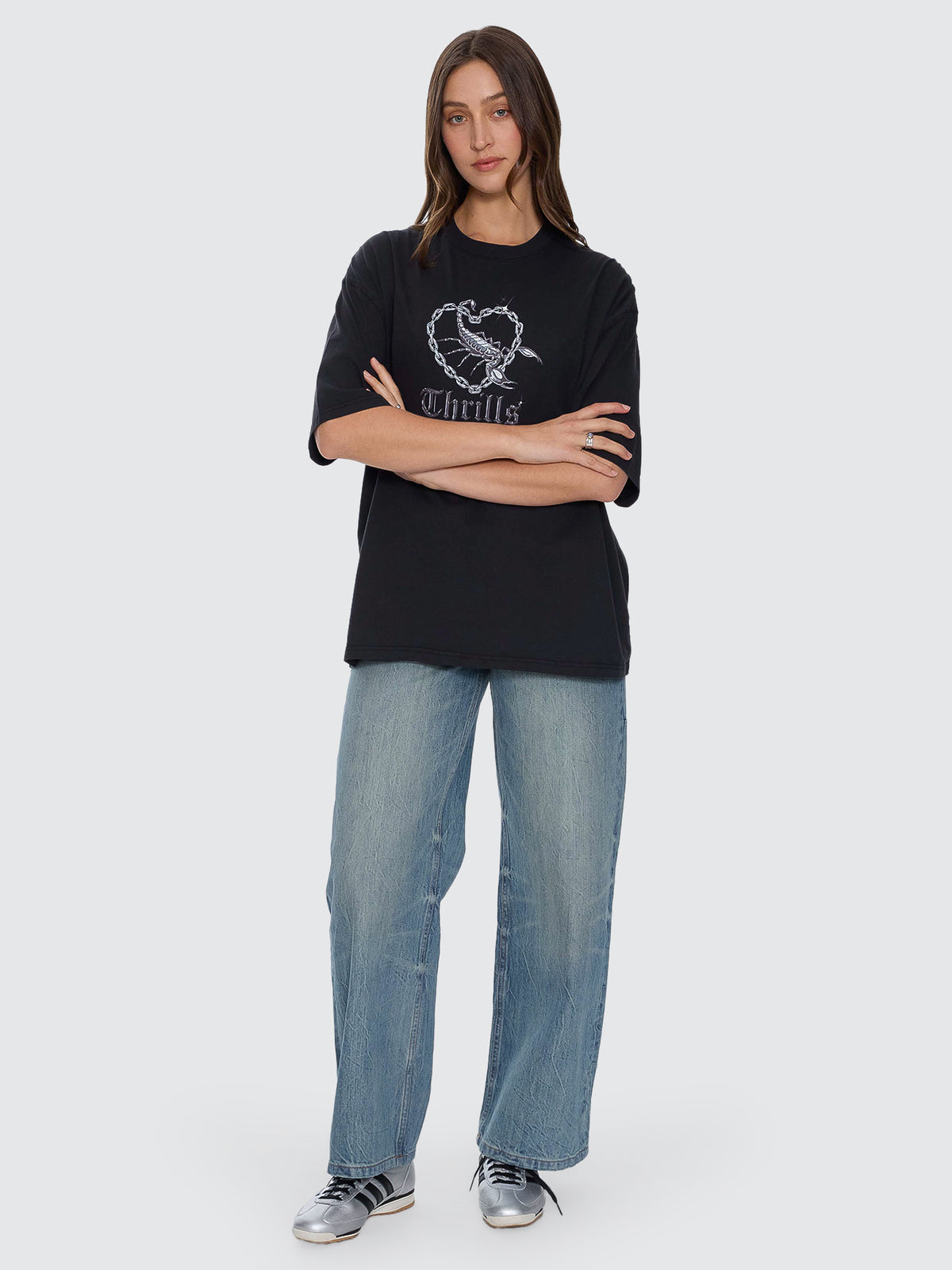 Looks That Kill Oversized Tee - Washed Black - Image 6