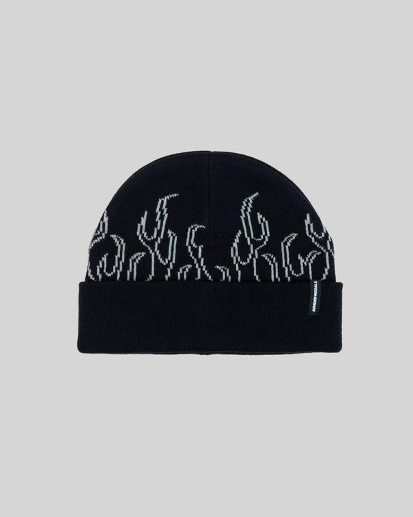 00S Flame Beanie Black - Image 1