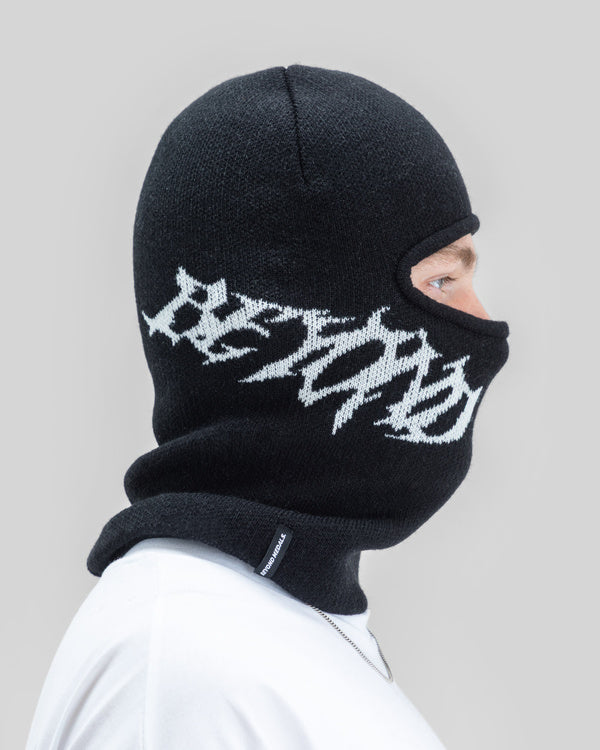 Jacquard Knit Balaclava Black - Image 2