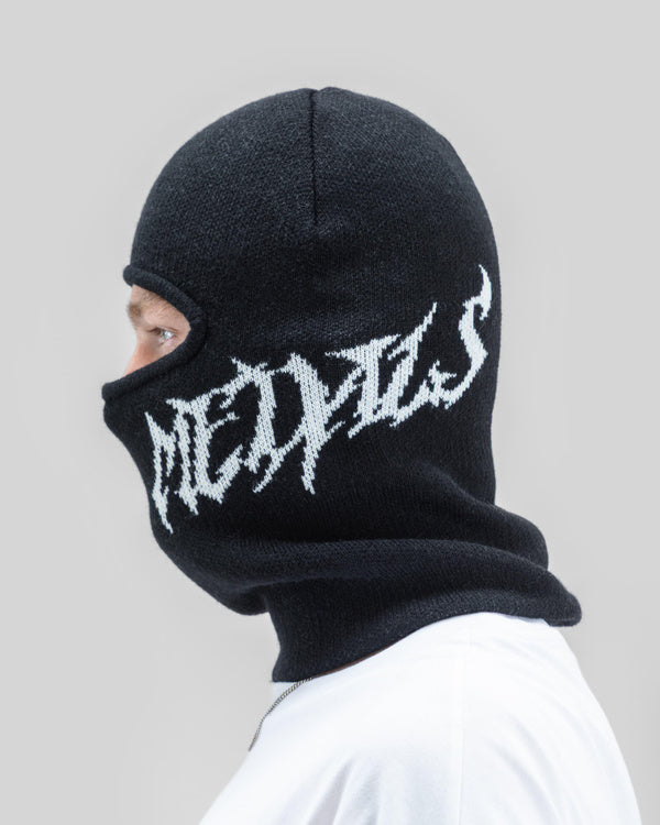 Jacquard Knit Balaclava Black - Image 3
