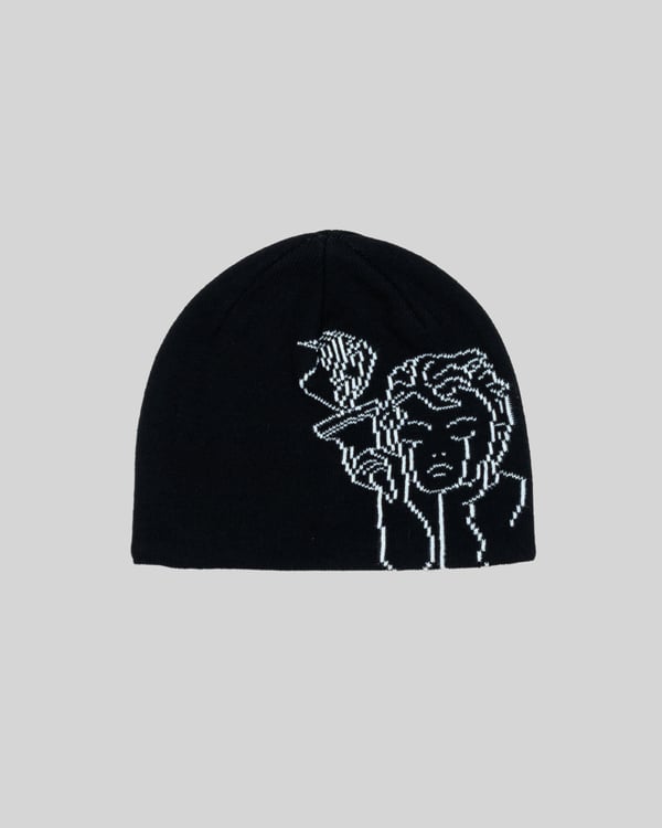 Jacquard Beanie Angel Black - Image 1