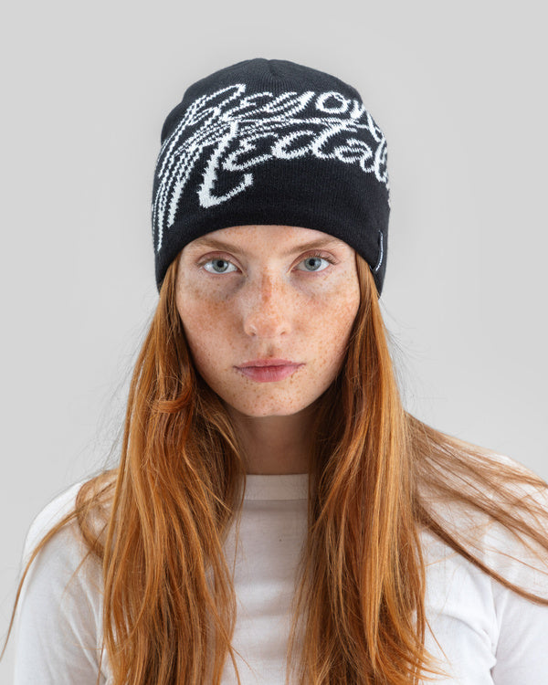 Jacquard Beanie Logo Black - Image 2