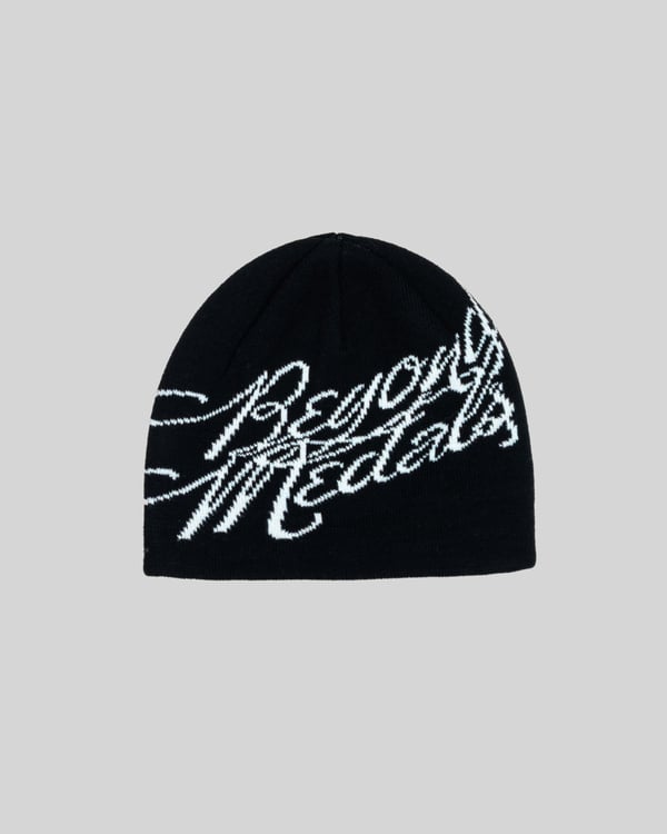 Jacquard Beanie Logo Black - Image 1