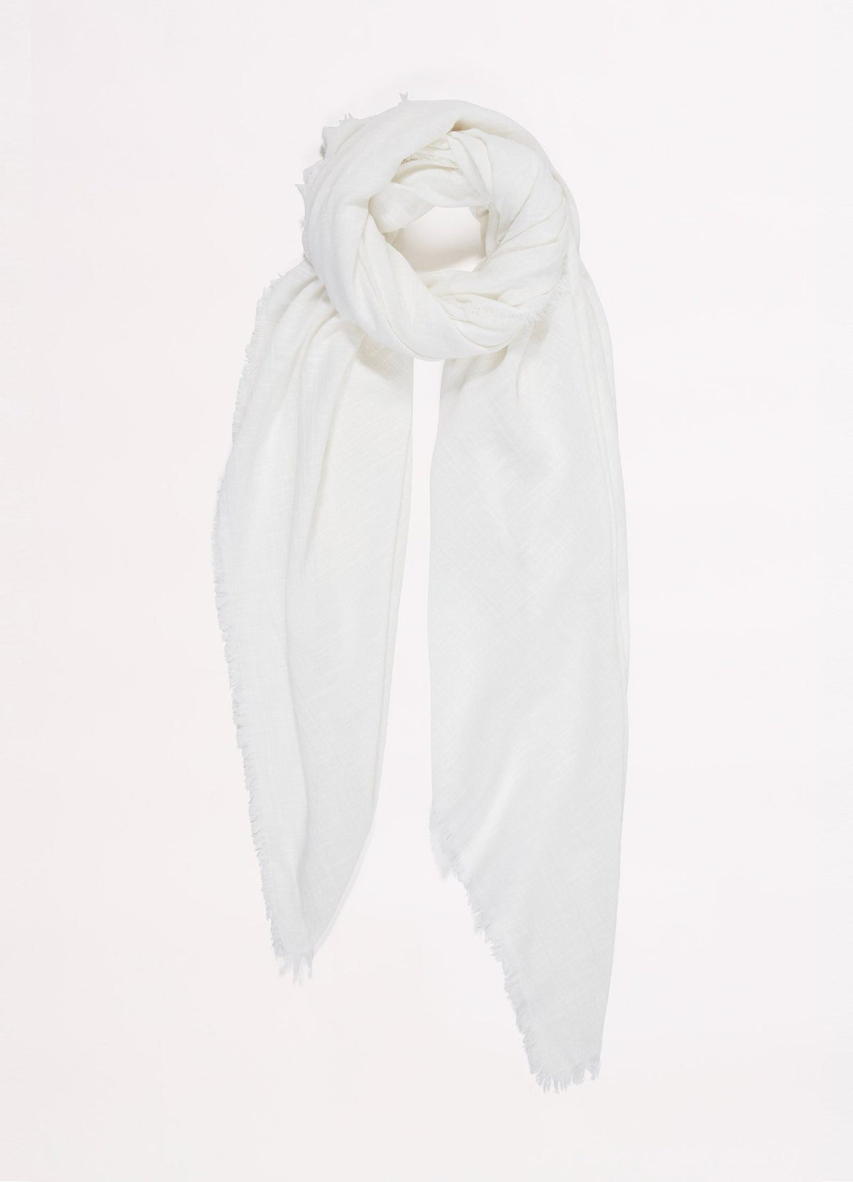 Textured Cotton Beach Wrap White - Image 4