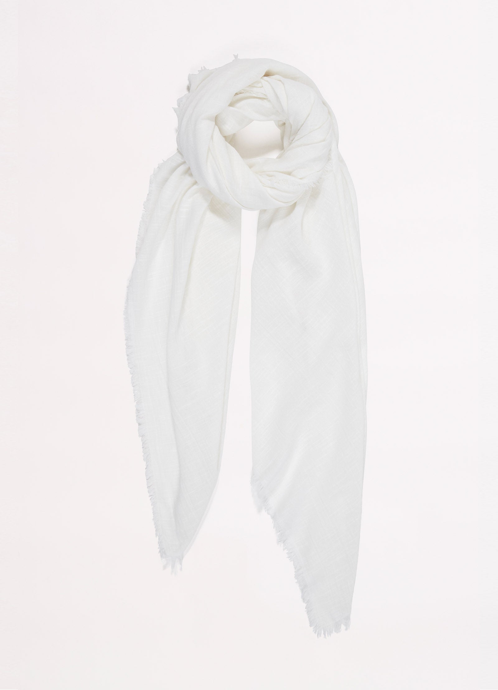 Textured Cotton Beach Wrap White - Image 4