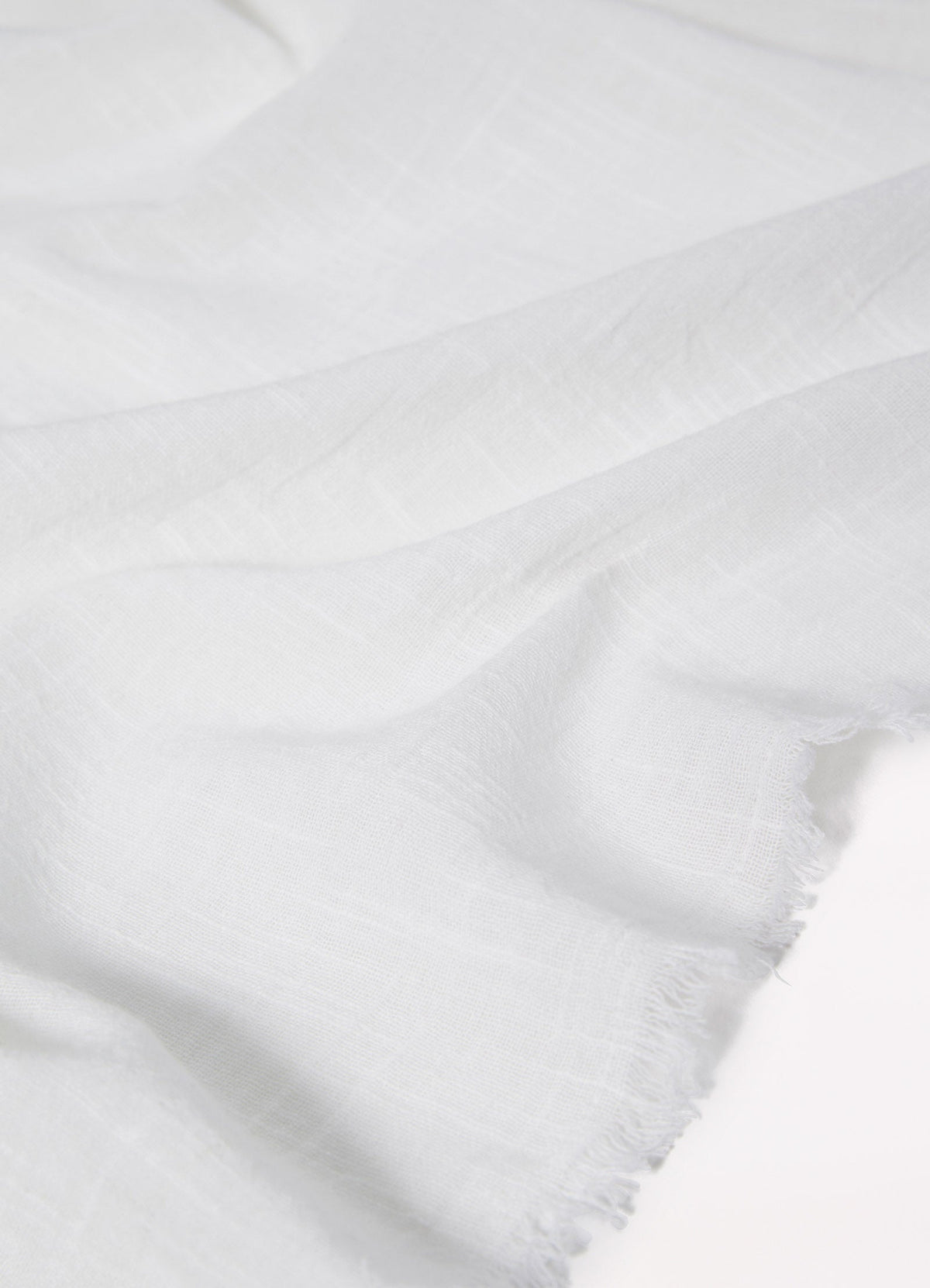 Textured Cotton Beach Wrap White - Image 5