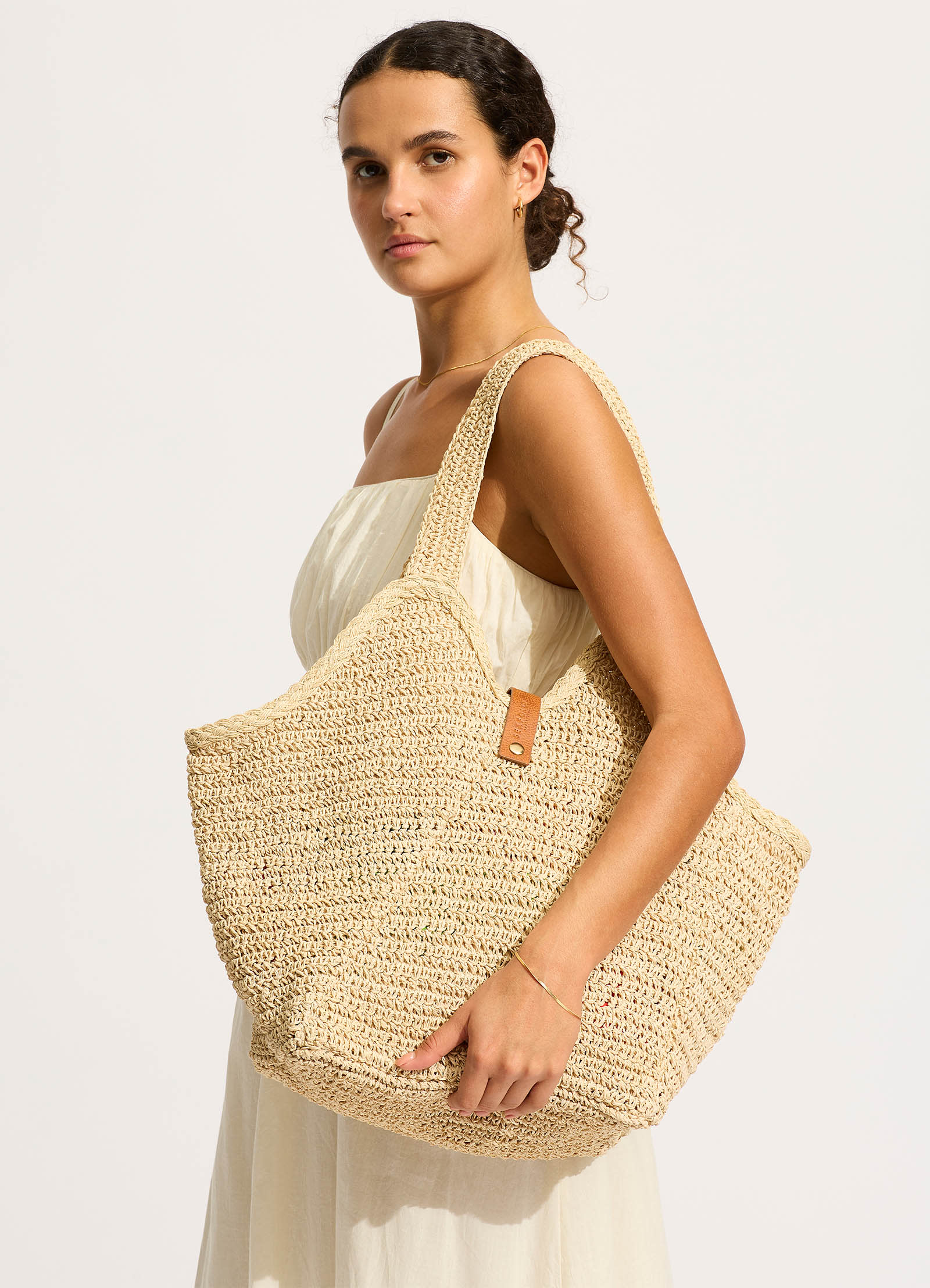 Mirage Woven Tote Bag Natural - Image 1