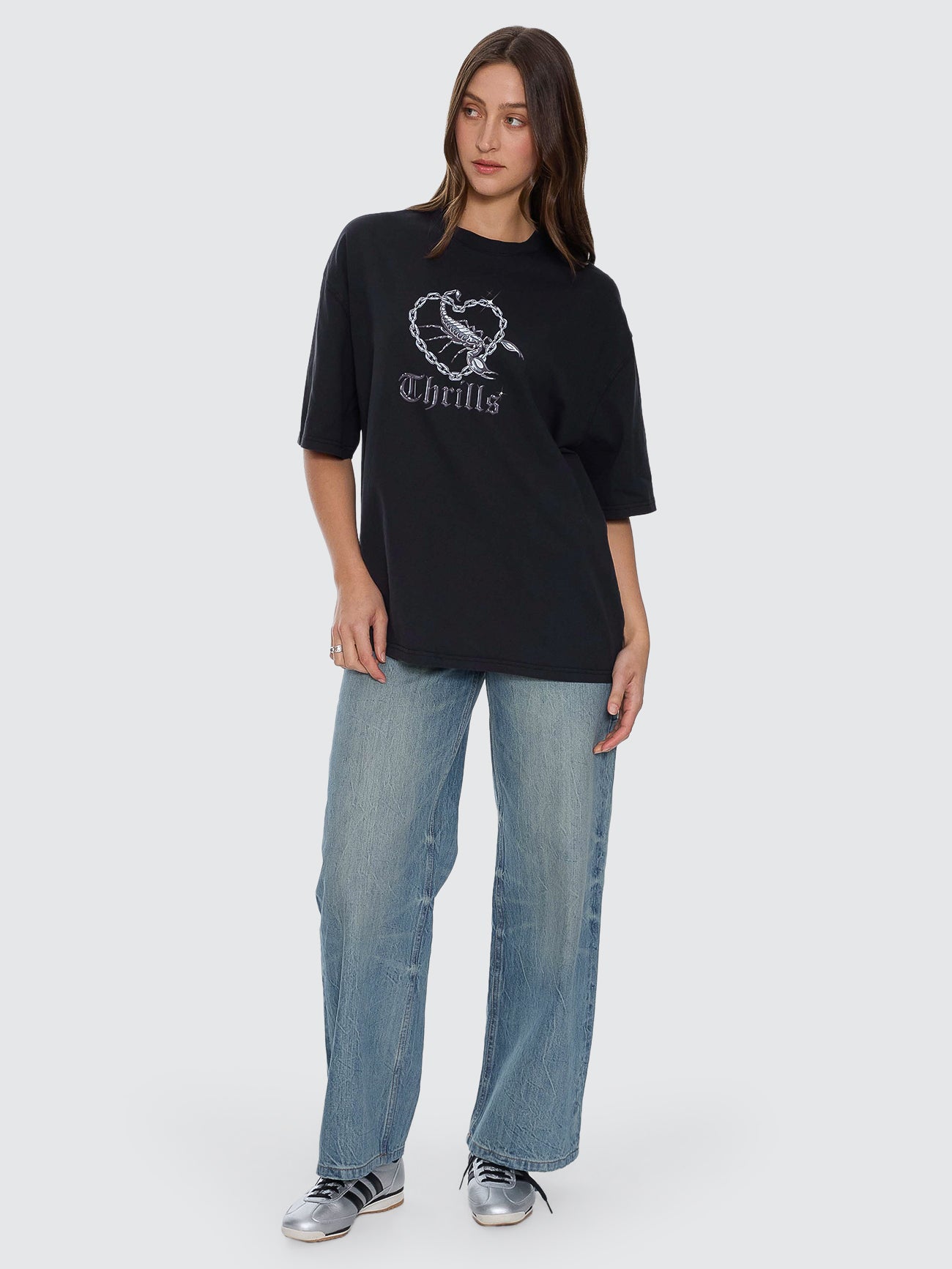 Looks That Kill Oversized Tee - Washed Black - Image 7