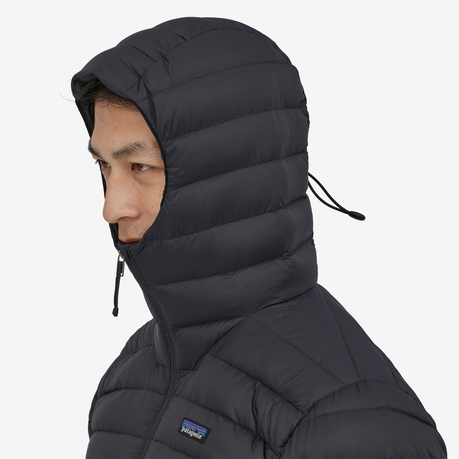 Mens Down Sweater™ Hoody Black - Image 11
