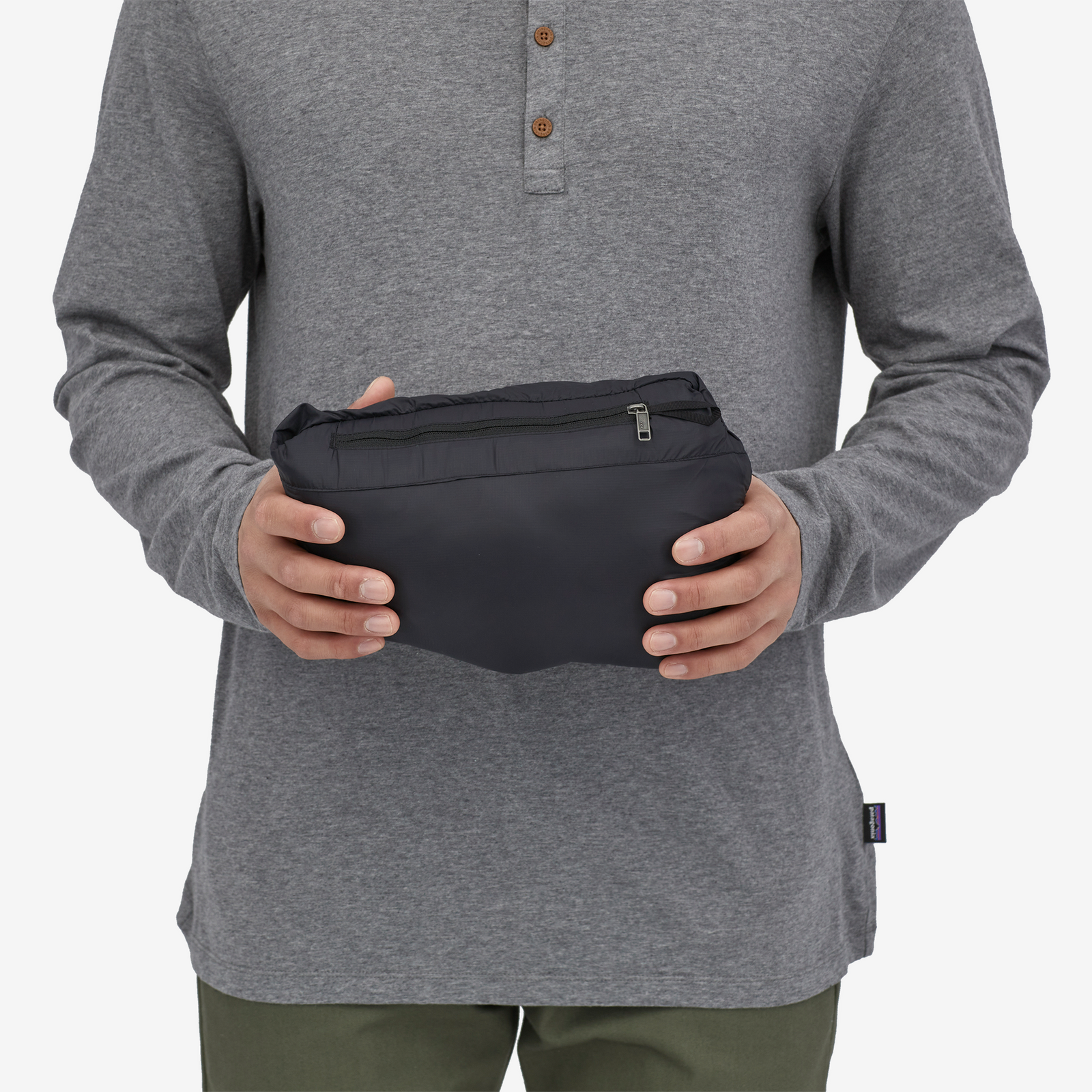 Mens Down Sweater™ Hoody Black - Image 12