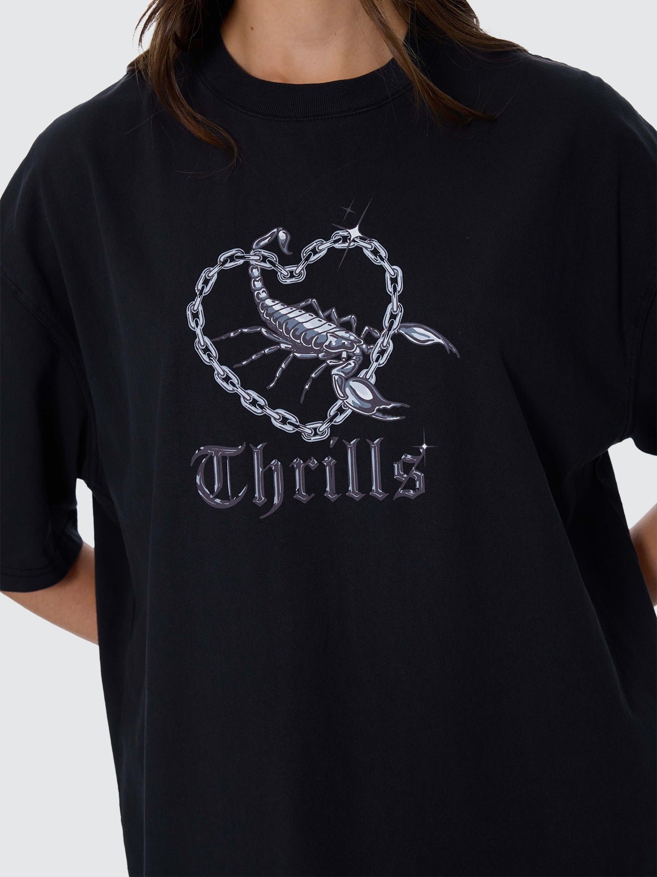 Looks That Kill Oversized Tee - Washed Black - Image 8