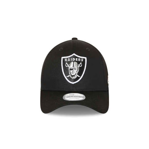 9FORTY Las Vegas Raiders NFL Essentials Black Cloth Strap Cap