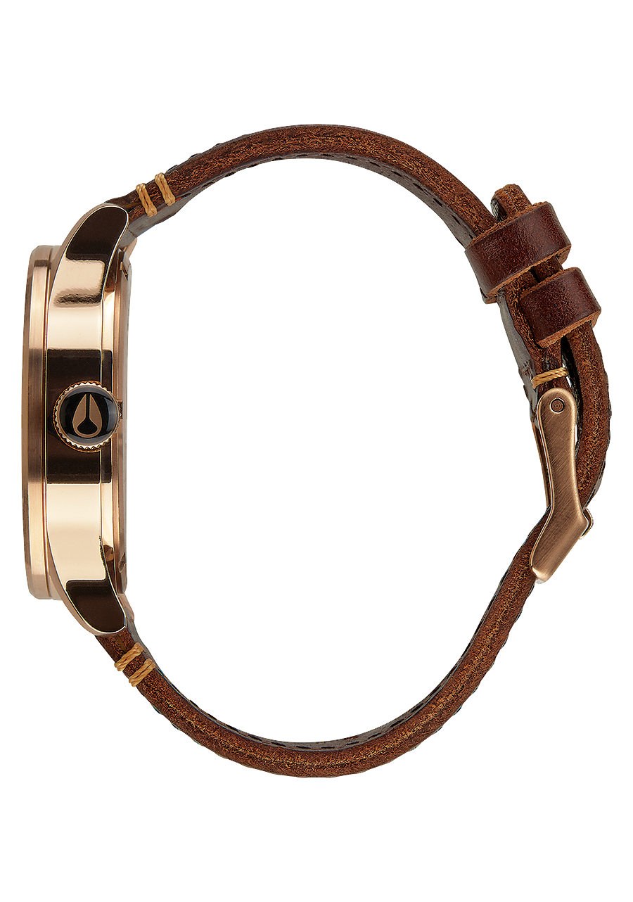 Sentry Leather Rose Gold / Gunmetal / Brown - Image 2