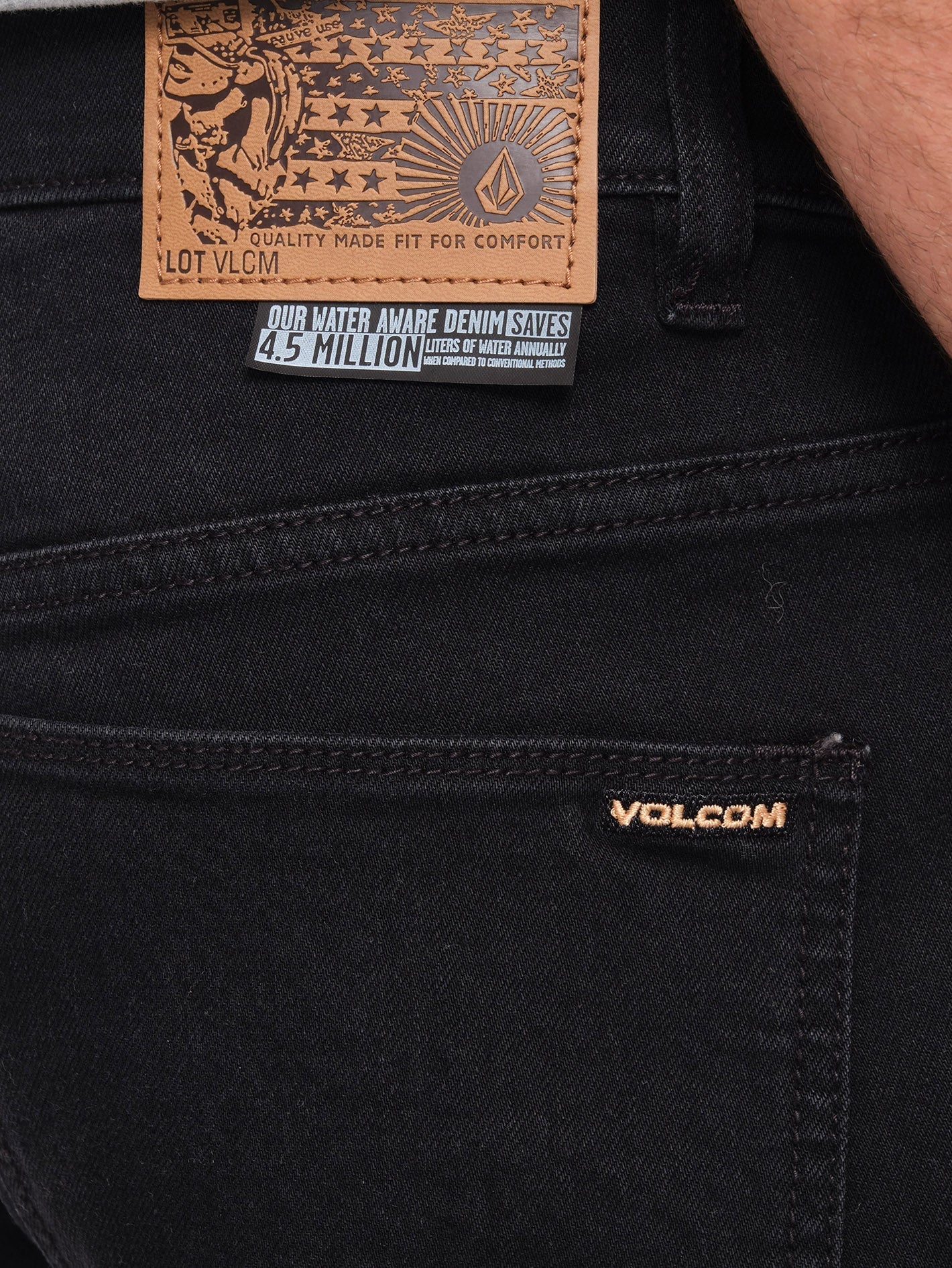 Mens Modown Relaxed Fit Jeans Blackout - Image 8