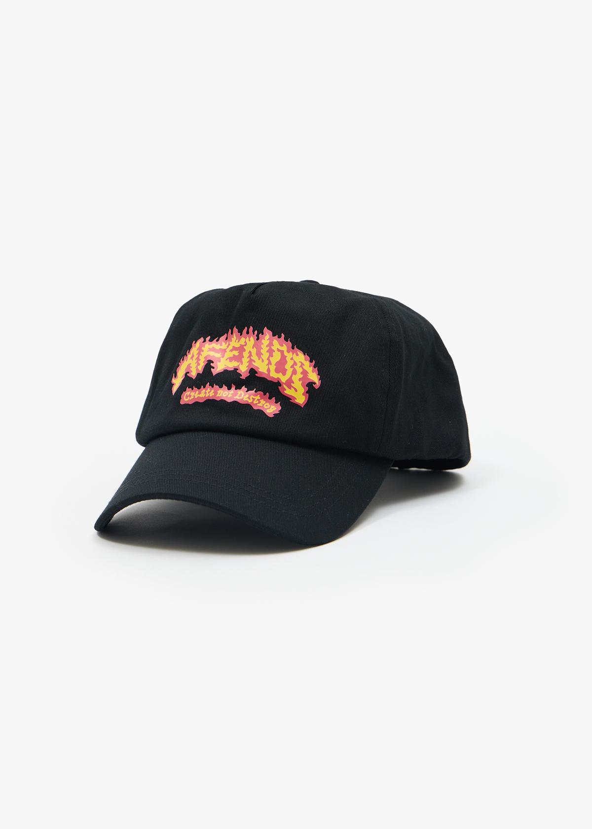 Mens Flame On Cap Black - Image 1