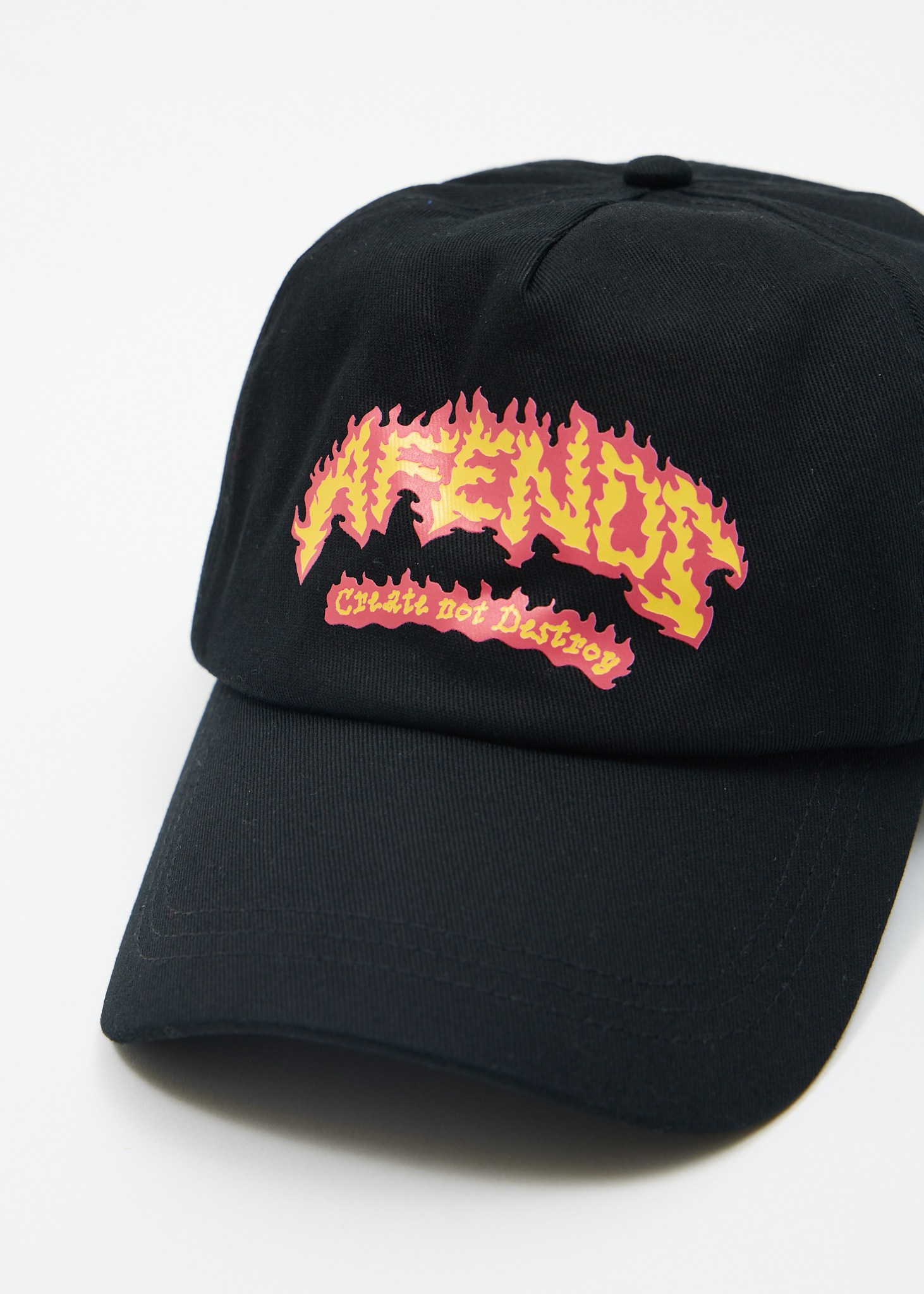 Mens Flame On Cap Black - Image 3