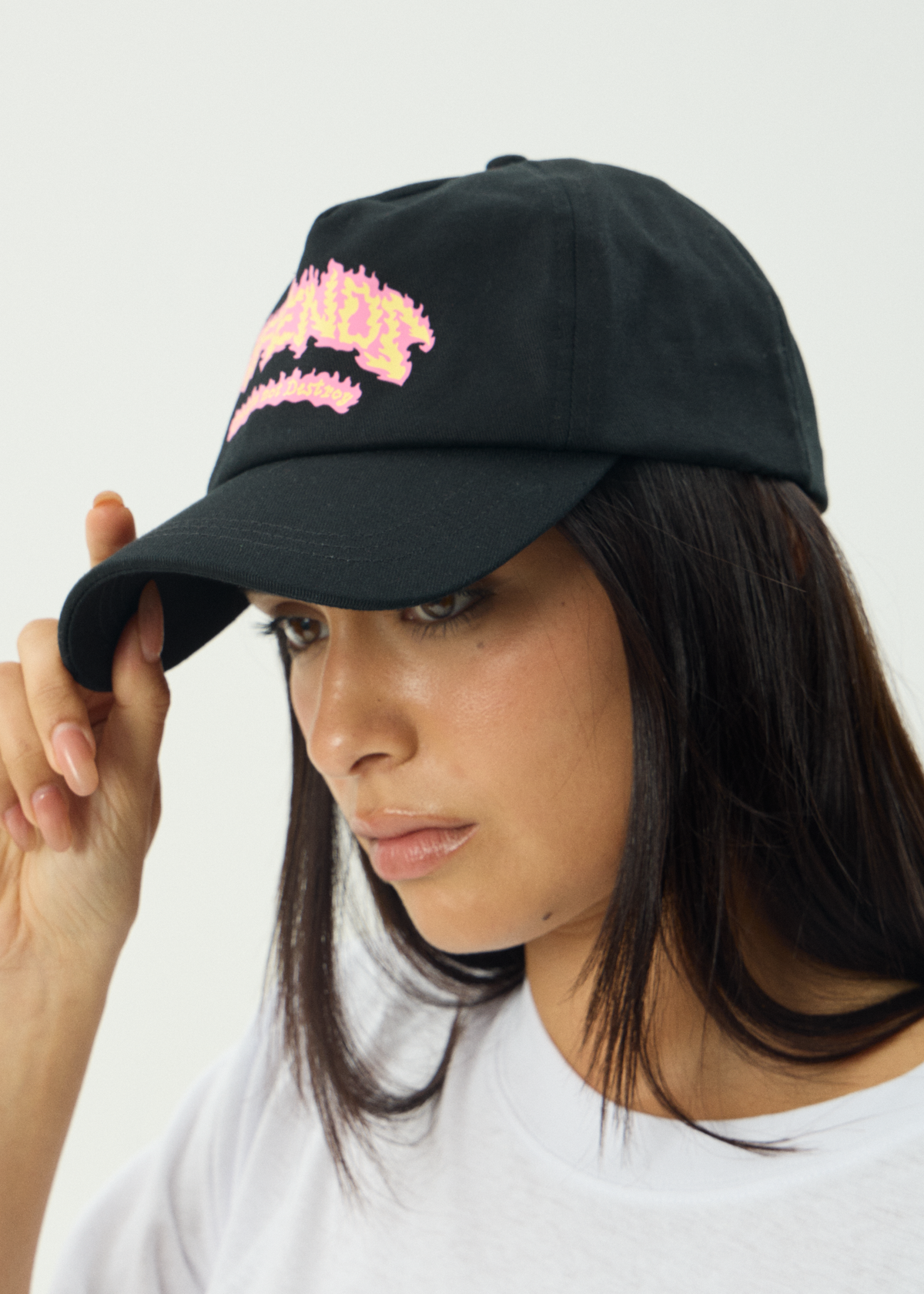 Mens Flame On Cap Black - Image 5