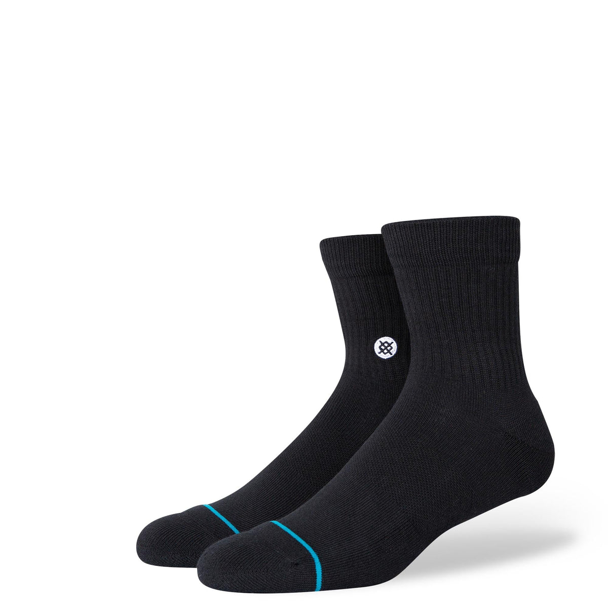 Icon Quarter Socks 3 Pack Black - Image 4