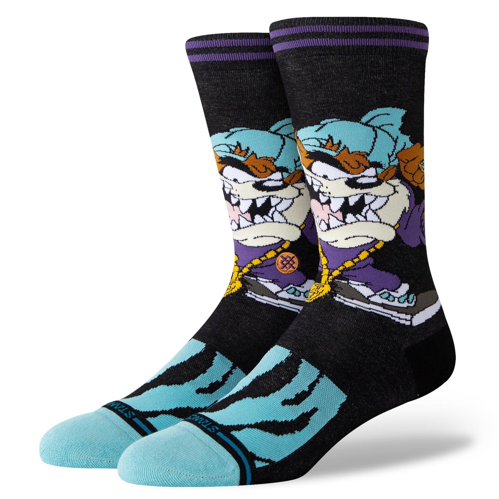 Looney Tunes Crew Socks Black - Image 1
