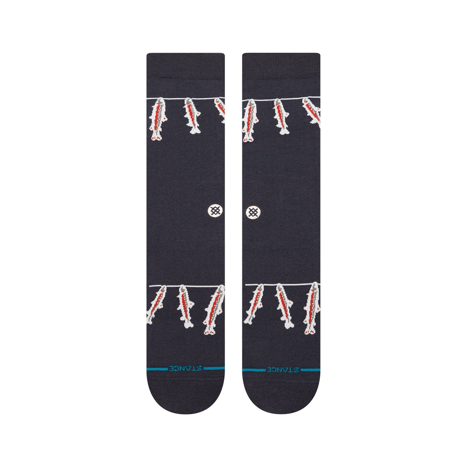 Gone Fishin Crew Socks Navy - Image 2