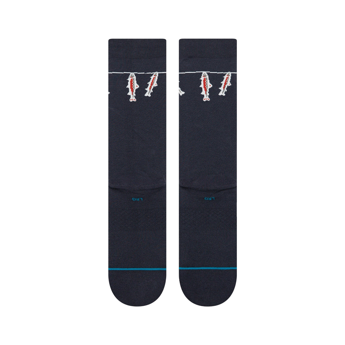 Gone Fishin Crew Socks Navy - Image 3