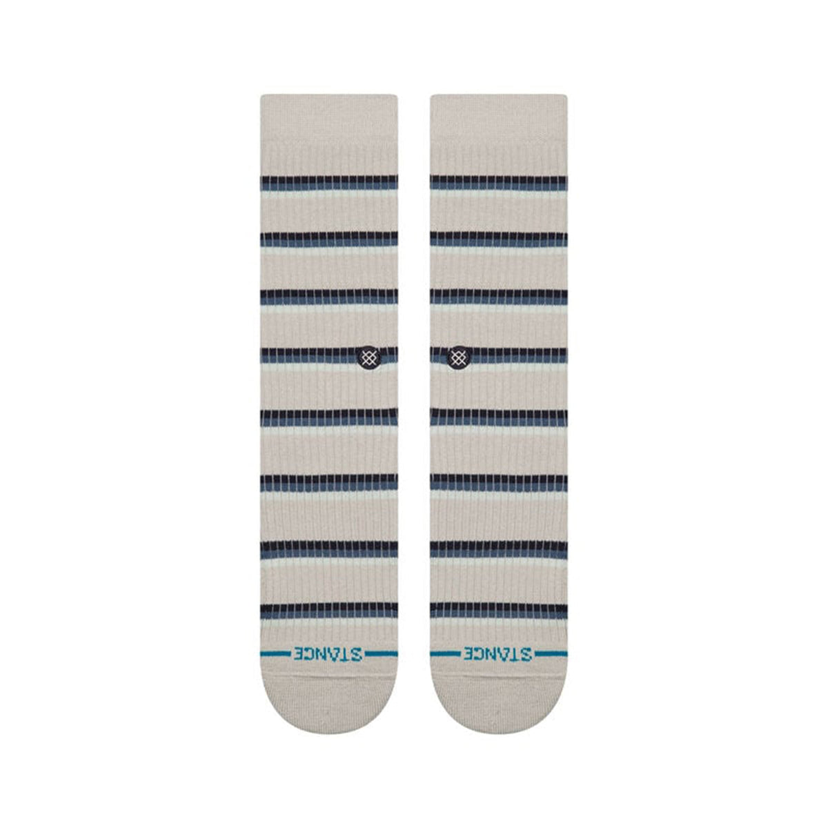 Multistripe Ribbed Crew Socks Grey - Image 2