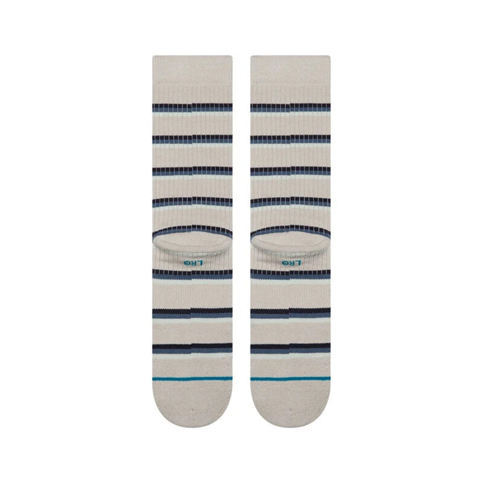 Multistripe Ribbed Crew Socks Grey - Image 3