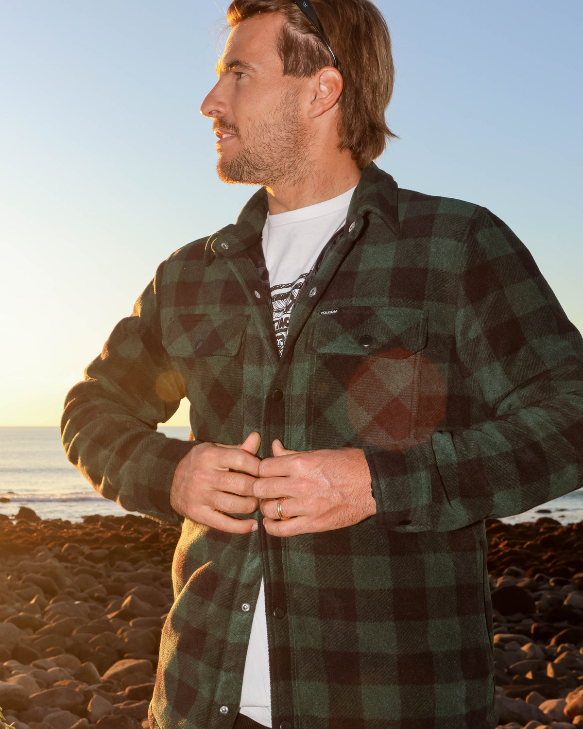 Mens Bowered Casual Jacket Scarab - Image 8