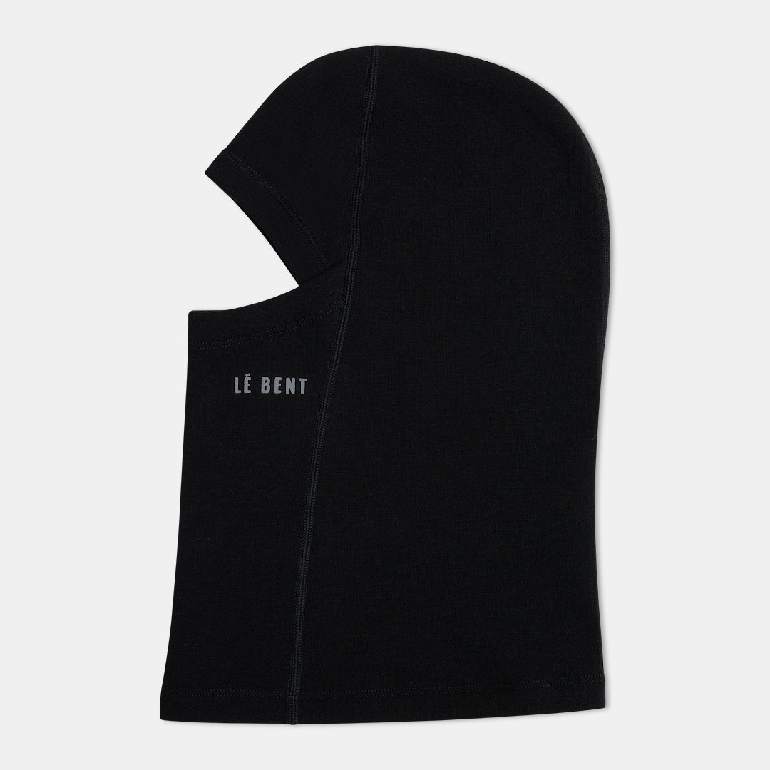 Heavyweight Grid Fleece Merino Balaclava Black - Image 1