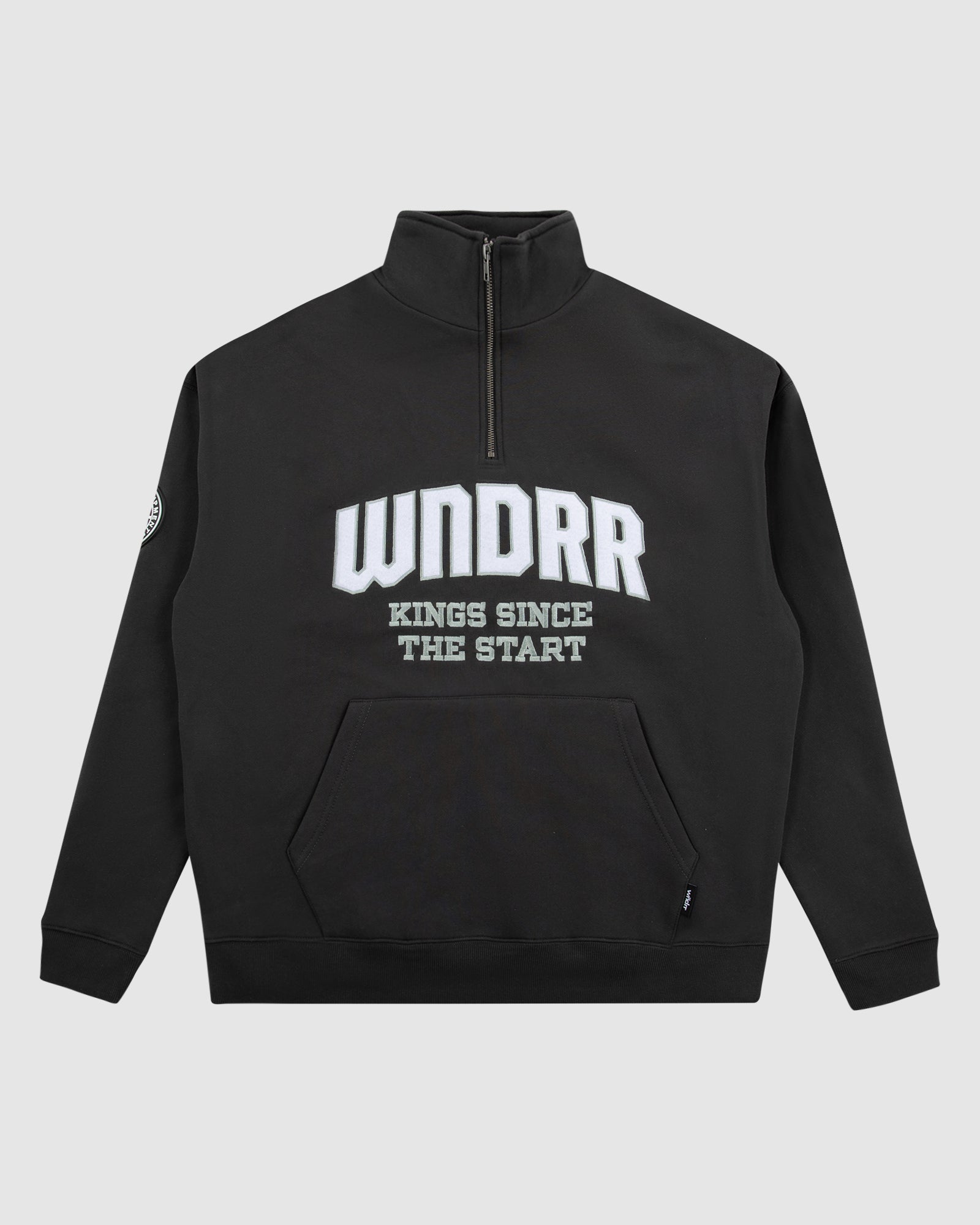 UNRIVALLED 1/4 ZIP SWEAT - FADED BLACK