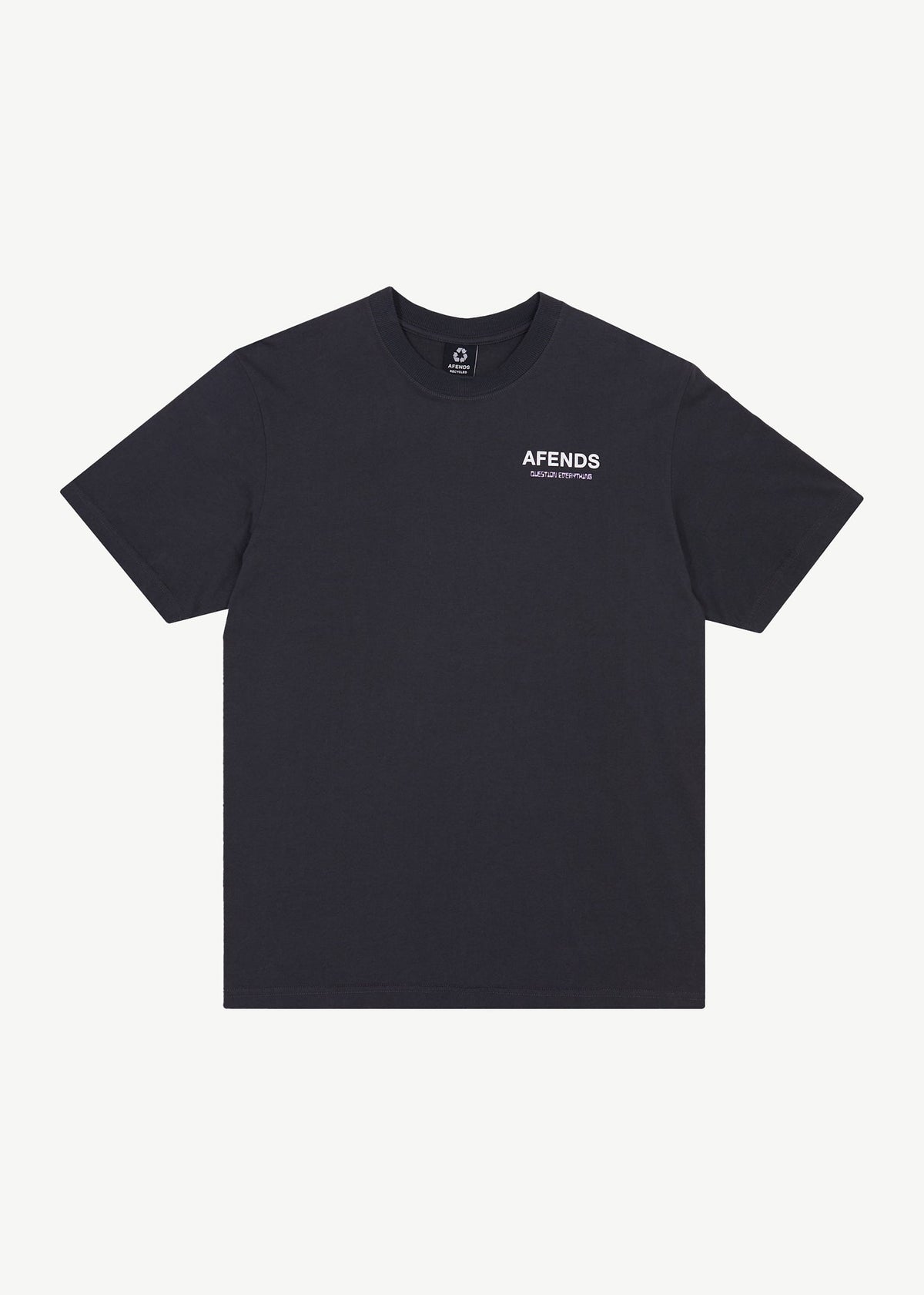 Afends Waveform Retro Graphic Fit T-Shirt Charcoal 