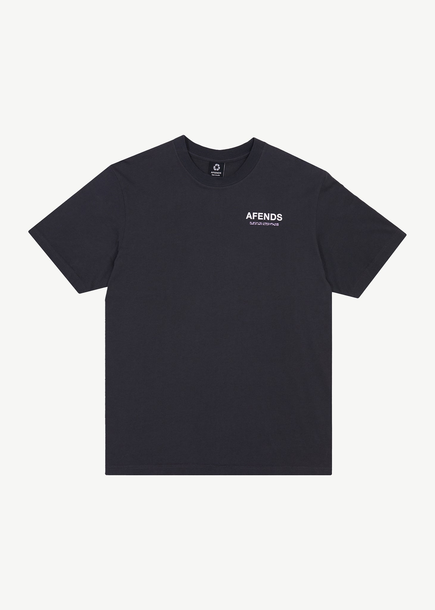 Afends Waveform Retro Graphic Fit T-Shirt Charcoal 