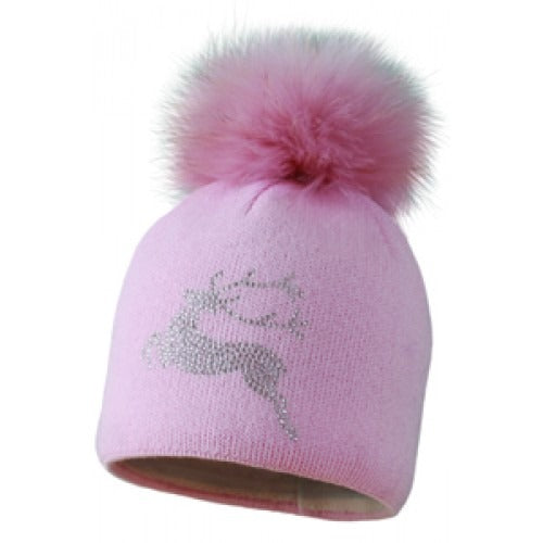 Silver Real Fur Beanie