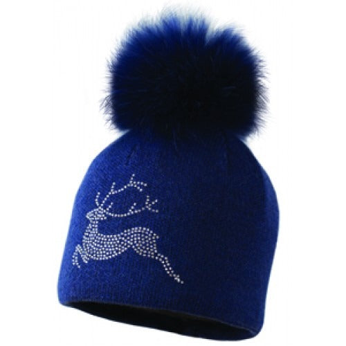 Silver Real Fur Beanie