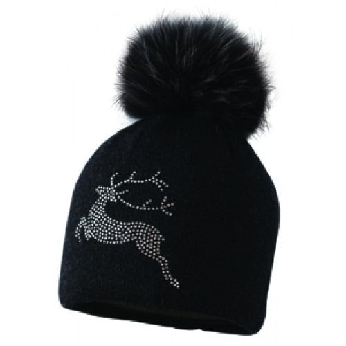 Silver Real Fur Beanie