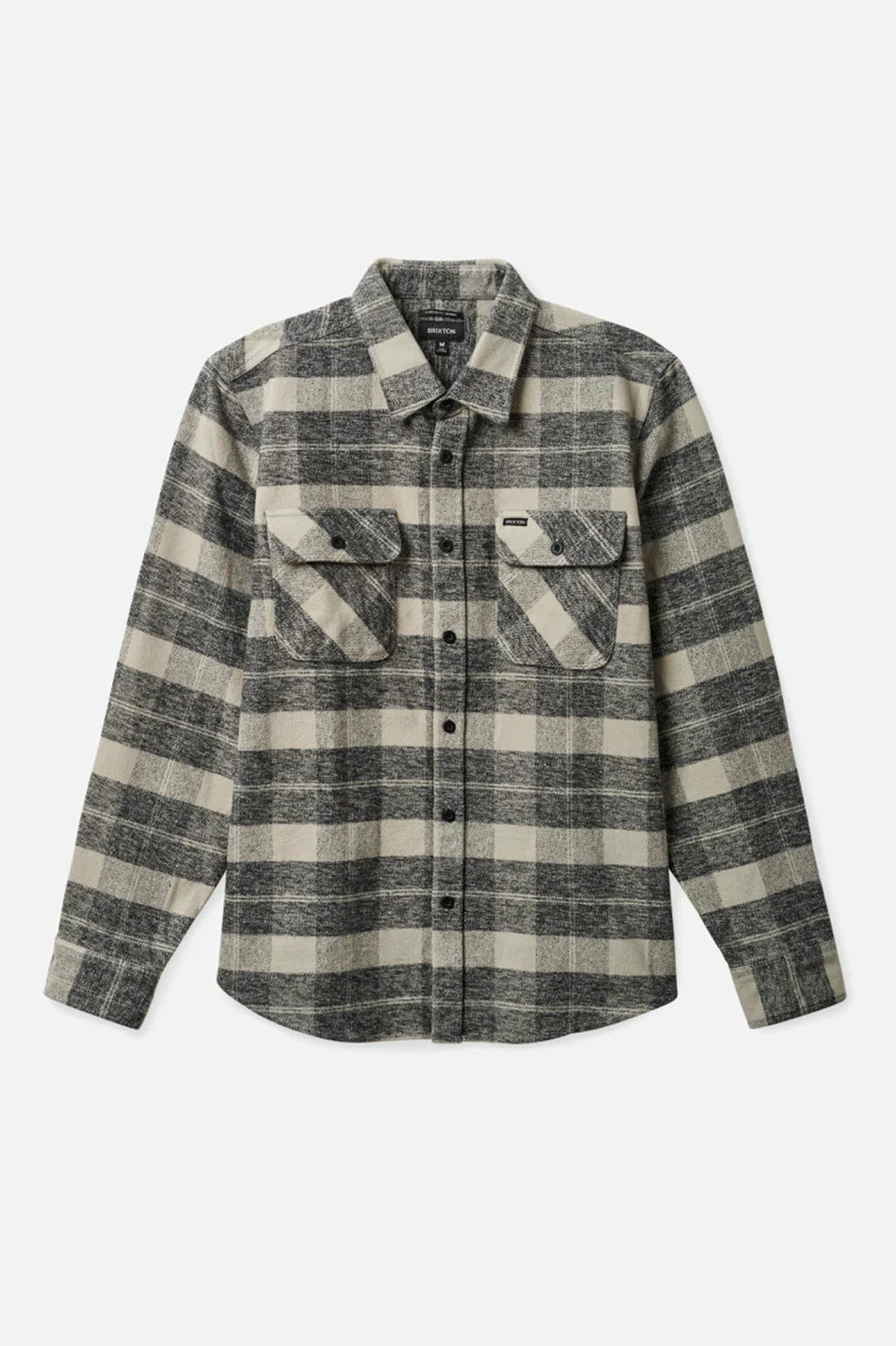 Mens Bowery Heavyweight Flannel Shirt Black / Charcoal - Image 1