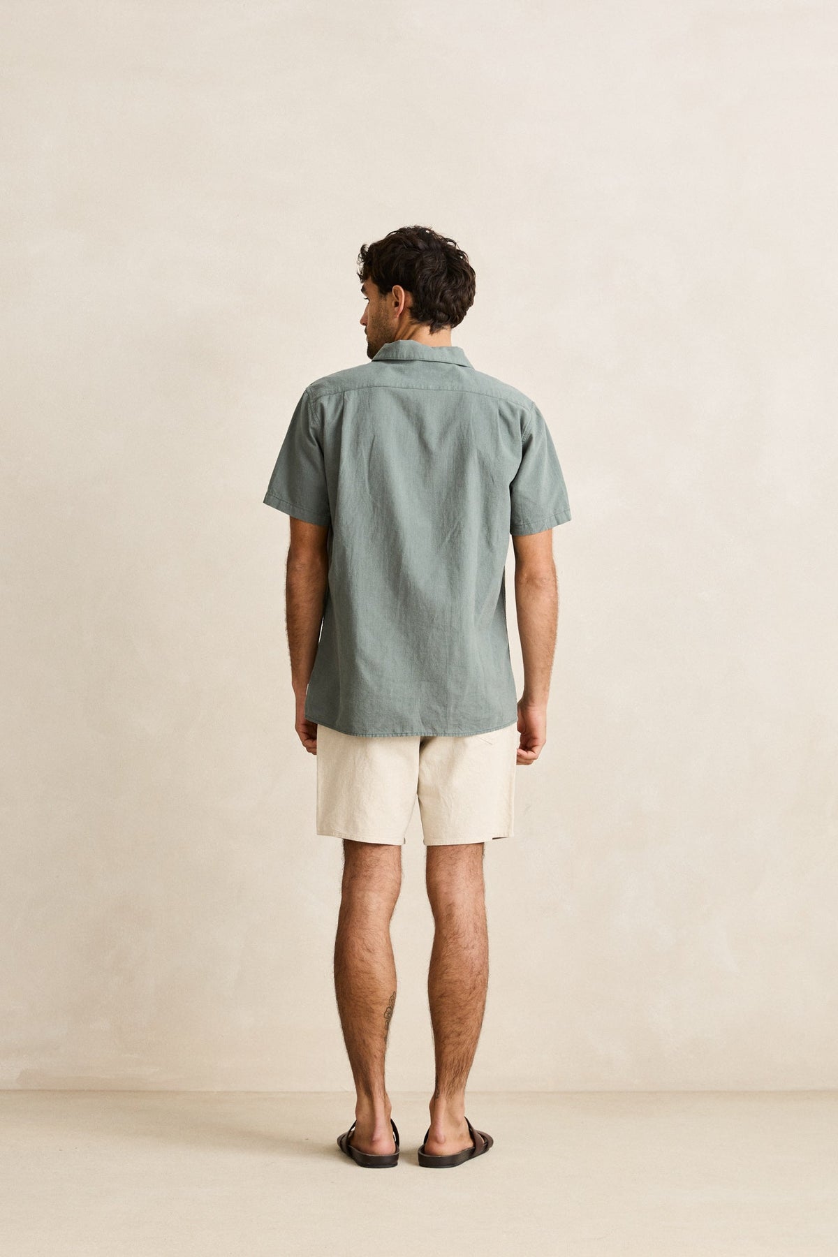 Mens Classic Linen Jam Board Short Sanddune - Image 4